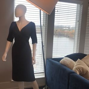 Brown Dress, 3/4 sleeve, rayon blend, designer,